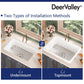 DeerValley Glen 27" Single Bowl Rectangle White Fireclay Large Capacity Undermount or Topmount Farmhouse Kitchen Sink With Basket Strainer Drain and Grid