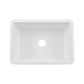 DeerValley Glen 27" Single Bowl Rectangle White Fireclay Large Capacity Undermount or Topmount Farmhouse Kitchen Sink With Basket Strainer Drain and Grid