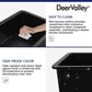 DeerValley Glen 32" L x 19" W DV-1K0016 Rectangle Black Fireclay Easy-Cleaning Undermount or Topmount Farmhouse Kitchen Sink With Basket Strainer Drain and Grid