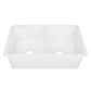 DeerValley Glen 32" Single Bowl Rectangle White Fireclay Large Capacity Undermount or Topmount Farmhouse Kitchen Sink With Basket Strainer Drain and Grid