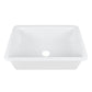 DeerValley Glen 32" Single Bowl Rectangle White Fireclay Large Capacity Undermount or Topmount Farmhouse Kitchen Sink With Basket Strainer Drain and Grid