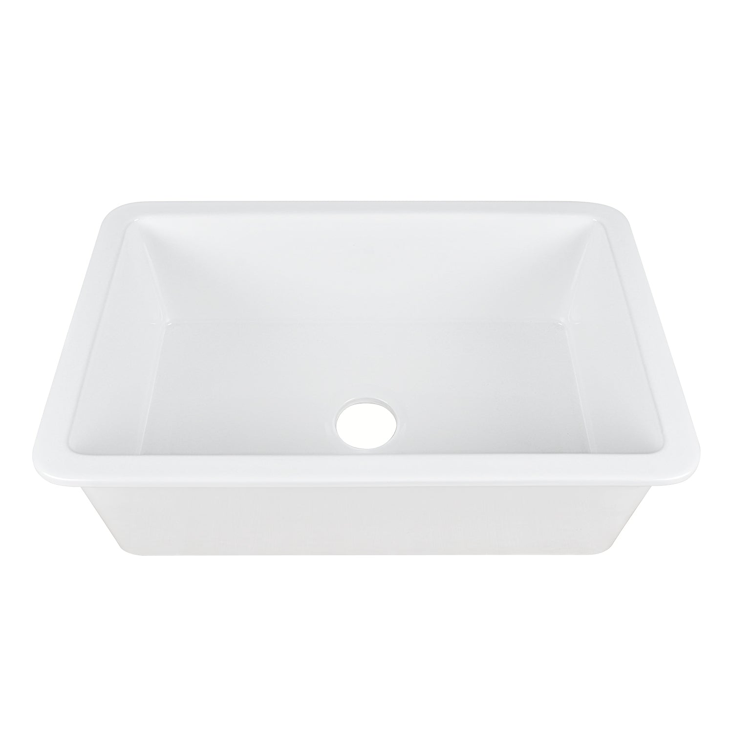 DeerValley Glen 32" Single Bowl Rectangle White Fireclay Large Capacity Undermount or Topmount Farmhouse Kitchen Sink With Basket Strainer Drain and Grid