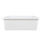 DeerValley Glen 32" Single Bowl Rectangle White Fireclay Large Capacity Undermount or Topmount Farmhouse Kitchen Sink With Basket Strainer Drain and Grid