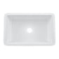 DeerValley Glen 32" Single Bowl Rectangle White Fireclay Large Capacity Undermount or Topmount Farmhouse Kitchen Sink With Basket Strainer Drain and Grid