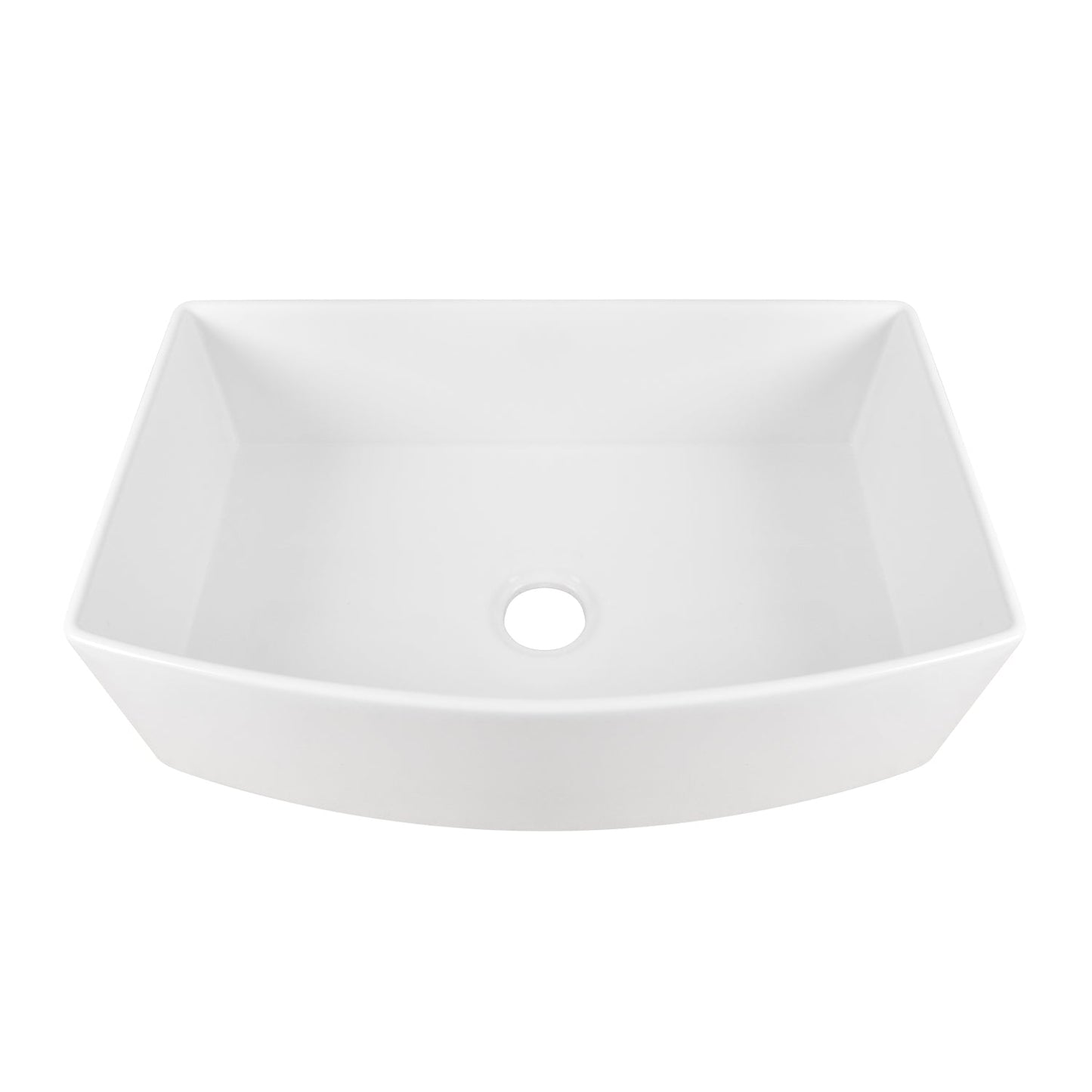 DeerValley Grove 32" Single Bowl Rectangular White Corrosion-Resistant Farmhouse Kitchen Sink With Basket Strainer Drain and Grid