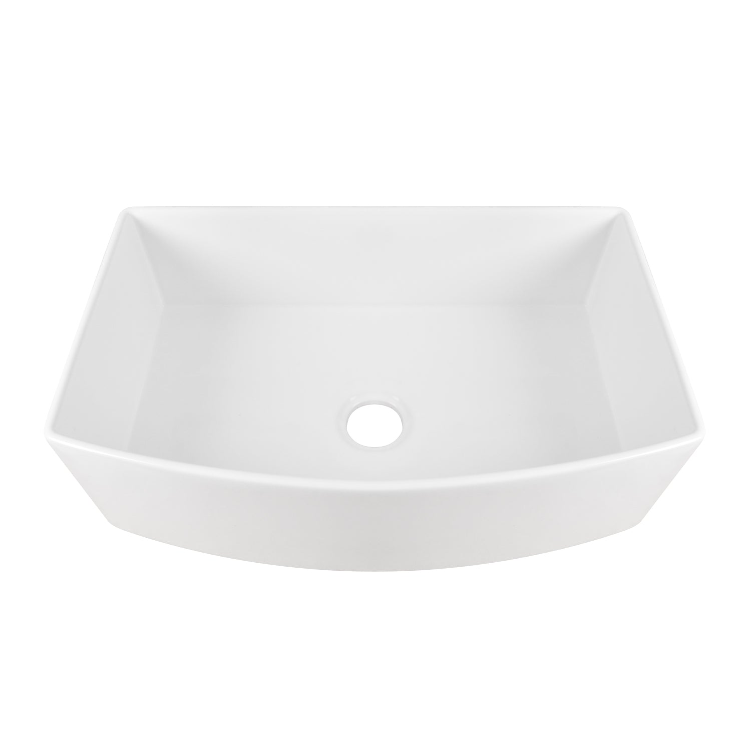 DeerValley Grove 32" Single Bowl Rectangular White Corrosion-Resistant Farmhouse Kitchen Sink With Basket Strainer Drain and Grid