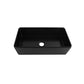 DeerValley Grove 36" Single Bowl Rectangular Black Fireclay Large Capacity Farmhouse Kitchen Sink With Basket Strainer Drain and Grid