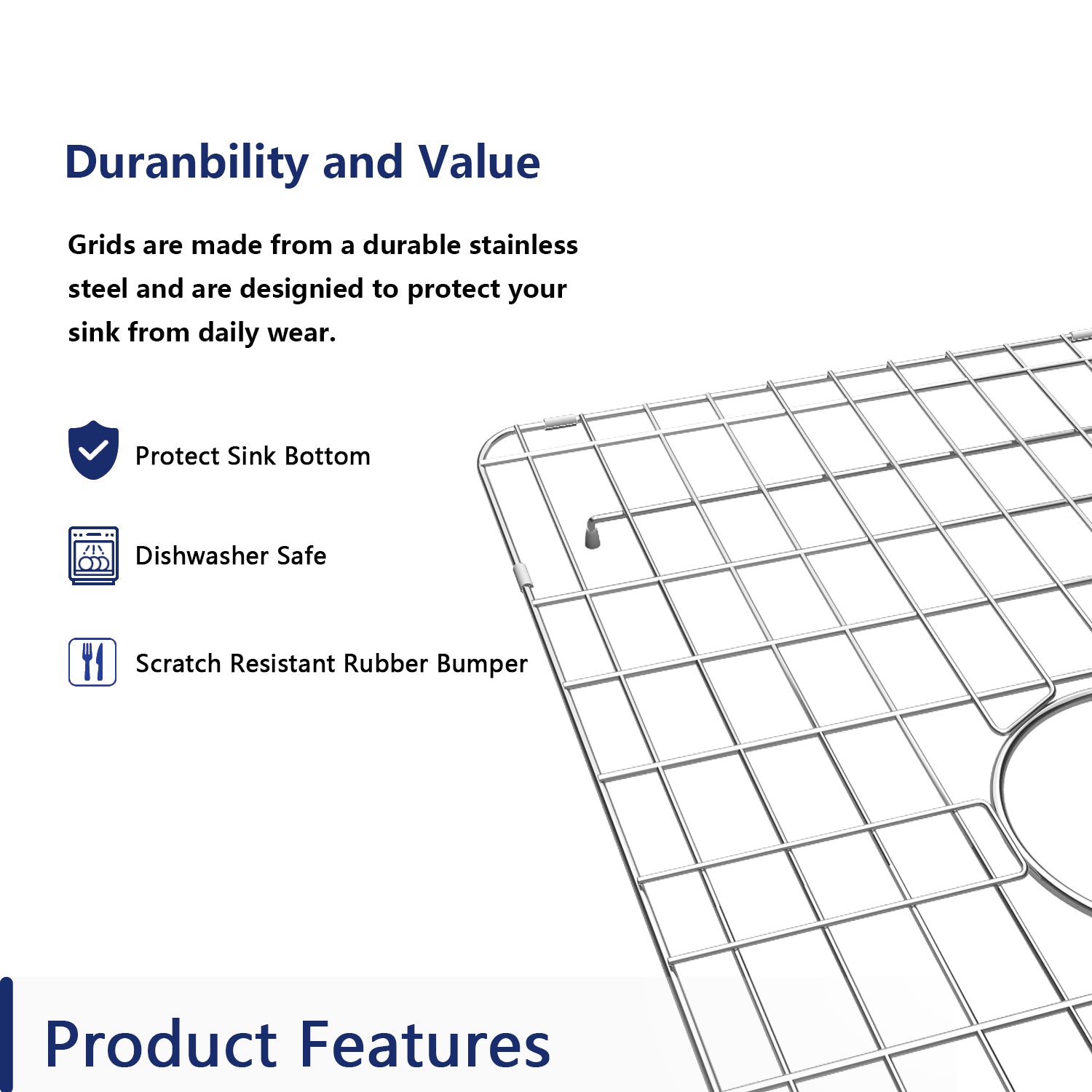 DeerValley Grove 36" Single Bowl Rectangular Gray Fireclay Seamless Farmhouse Kitchen Sink