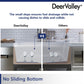 DeerValley Grove 36" Single Bowl Rectangular Gray Fireclay Seamless Farmhouse Kitchen Sink