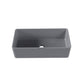 DeerValley Grove 36" Single Bowl Rectangular Gray Fireclay Seamless Farmhouse Kitchen Sink