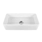 DeerValley Grove 36" Single Bowl Rectangular White Fireclay Seamless Farmhouse Kitchen Sink