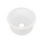 DeerValley Haven 15" Single Bowl Round White Fireclay Scratch-Resistant Undermount or Topmount Farmhouse Kitchen Sink With Basket Strainer Drain and Grid