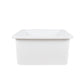 DeerValley Haven 18" L x 18" W DV-1K507 Square White Fireclay Large Capacity Undermount or Topmount Farmhouse Kitchen Sink With Basket Strainer Drain and Grid