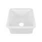 DeerValley Haven 18" Single Bowl Square White Fireclay Large Capacity Undermount or Topmount Farmhouse Kitchen Sink With Basket Strainer Drain and Grid