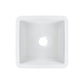 DeerValley Haven 18" Single Bowl Square White Fireclay Large Capacity Undermount or Topmount Farmhouse Kitchen Sink With Basket Strainer Drain and Grid