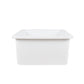 DeerValley Haven 18" Single Bowl Square White Fireclay Large Capacity Undermount or Topmount Farmhouse Kitchen Sink With Basket Strainer Drain and Grid