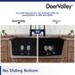 DeerValley Nova 33" Double Bowl Rectangular Black Seamless Farmhouse Kitchen Sink With Basket Strainer Drain and Grid