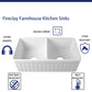 DeerValley Nova 33" Double Bowl Rectangular White Fireclay Large Capacity Farmhouse Kitchen Sink