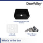 DeerValley Perch 24" Single Bowl Rectangular Black Fireclay Large Capacity Farmhouse Kitchen Sink With Basket Strainer Drain and Grid