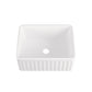 DeerValley Perch 24" Single Bowl Rectangular White Reversible Apron Front Farmhouse Kitchen Sink With Basket Strainer Drain and Grid