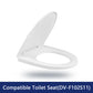 DeerValley Quick-Release Elongated White Plastic Polypropylene Toilet Seat (Fit with DV-1F52102)