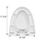 DeerValley Quick-Release Slow-Close Plastic Elongated Polypropylene Toilet Seat (Fit with DV-1F52636)