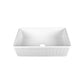 DeerValley Solstice 33" Single Bowl Rectangular White Fireclay Easy-Cleaning Farmhouse Kitchen Sink With Basket Strainer Drain and Grid