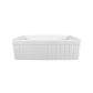 DeerValley Solstice 33" Single Bowl Rectangular White Fireclay Easy-Cleaning Farmhouse Kitchen Sink With Basket Strainer Drain and Grid