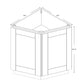 Domain Cabinets AB124-MBF-VW Valleywood 24" x 35" With 2 Doors Marine Blue Wooden Angle End Base Cabinet
