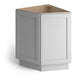 Domain Cabinets AB124-SFPG-VW Valleywood Shaker 24" x 35" With 2 Doors Gray Wooden Base End Angle Cabinet