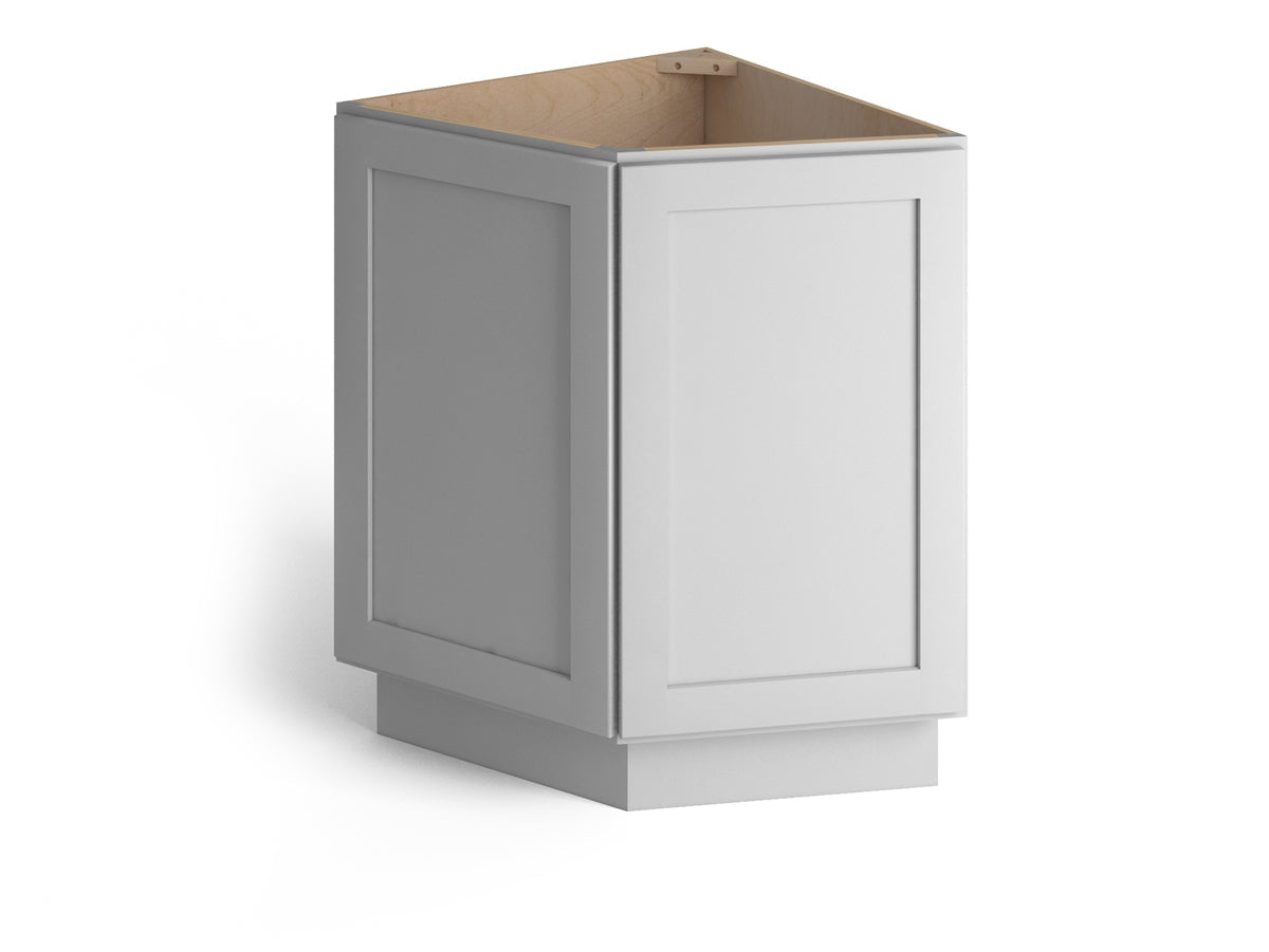 Domain Cabinets AB124-SFPG-VW Valleywood Shaker 24" x 35" With 2 Doors Gray Wooden Base End Angle Cabinet