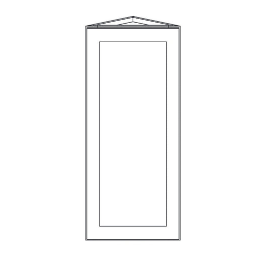 Domain Cabinets AW1230-CSG-SD Coastal Shaker 12" x 30" With 1 Door Gray Wooden Angle End Base Cabinet
