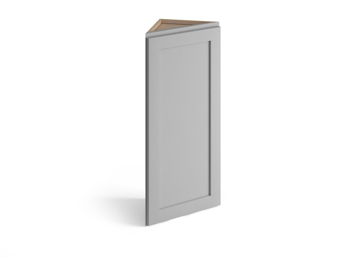 Domain Cabinets AW1242-SFPG-VW Valleywood Shaker 12" x 42" With 1 Door and 2 Shelves Gray Wooden Wall Angle Cabinet