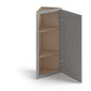 Domain Cabinets AW1242-SFPG-VW Valleywood Shaker 12" x 42" With 1 Door and 2 Shelves Gray Wooden Wall Angle Cabinet