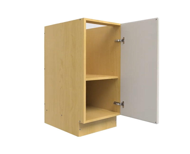 Domain Cabinets B15-FWG-IN Frameless 15" x 35" With 1 Door and 1 Shelf White Gloss Wooden Base Cabinet