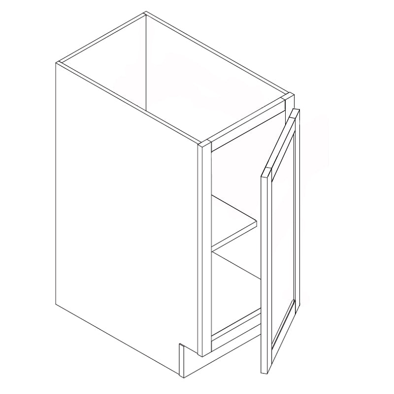 Domain Cabinets B21FH-MAW-BC Magnolia 21" x 35" With 1 Door and 1 Shelf Antique White Wooden Base Cabinet