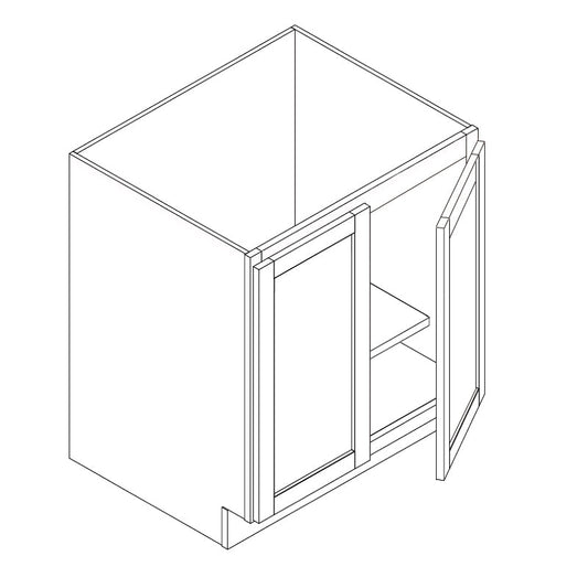 Domain Cabinets B24FH-SCG-BC Savannah 24" x 35" With 2 Doors and 1 Shelf Coffee Glazed Wooden Base Cabinet