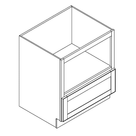 Domain Cabinets B30MW-EOS-NG Elegant Shaker 30" x 35" WIth 1 Drawer Oak Wooden Microwave Base Cabinet