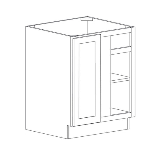 Domain Cabinets BBC36-AIM-SD Alton 27" x 35" With 1 Door Iced Mocha Wooden Blind Corner Base Cabinet