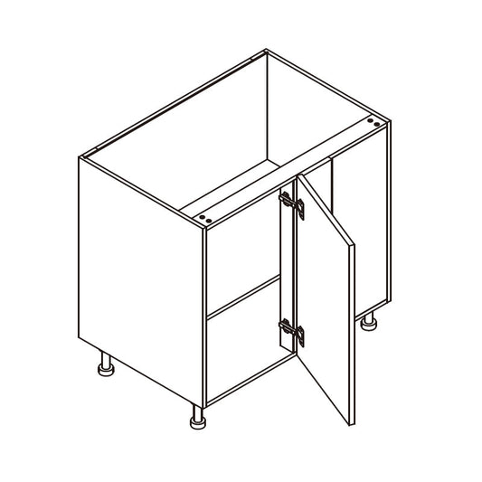 Domain Cabinets BBC42-45TRAY-WNT-UN Walnut Slab 42" x 45" With 1 Door Brown Wooden Base Blind Base Cabinet