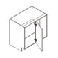 Domain Cabinets BBC42-FWG-IN Frameless 36" x 35" With 1 Door and 1 Shelf White Gloss Wooden Base Blind Corner Cabinet