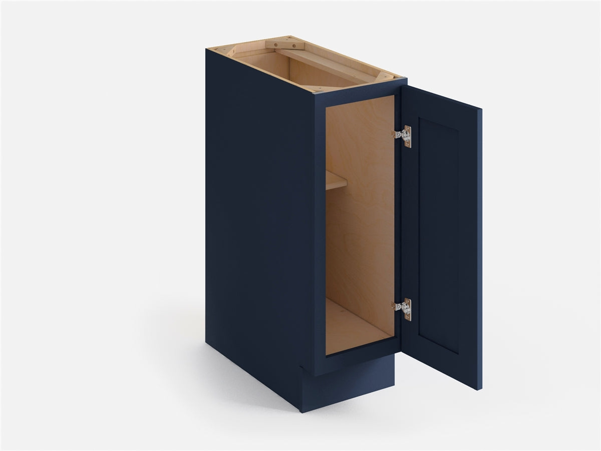 Domain Cabinets BC09FH-MBF-VW Valleywood 9" x 35" With 1 Door and 1 Shelf Marine Blue Wooden Base Cabinet