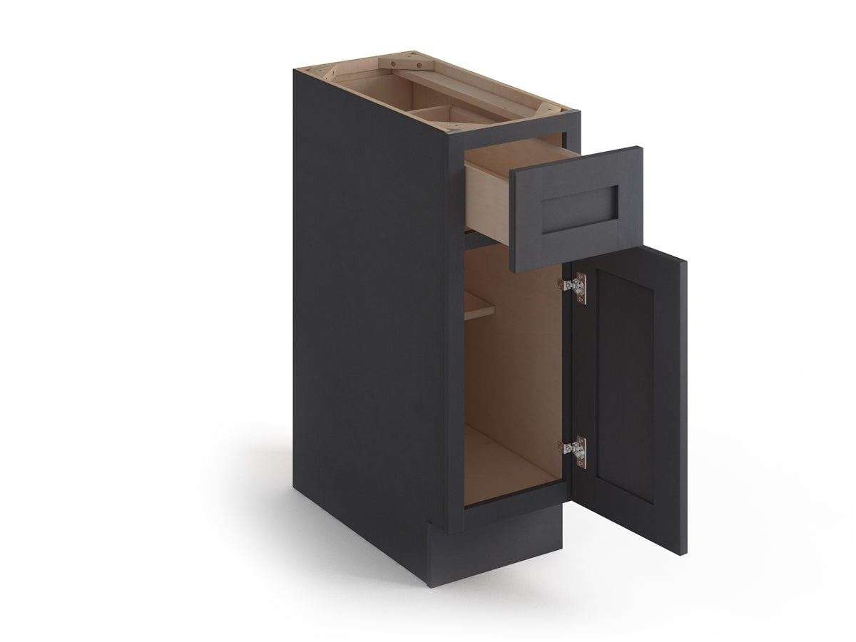 Domain Cabinets BC12-VIG-VW Valleywood 12" x 35" With 1 Door and 1 Drawer Dusky Gray Wooden Base Cabinet