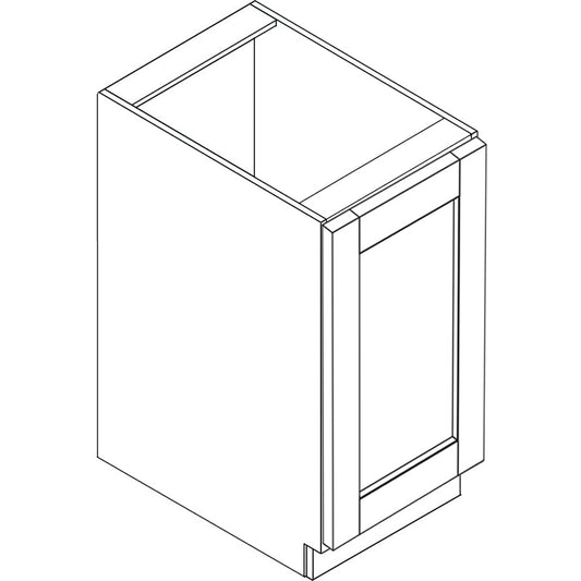 Domain Cabinets BC12FH-SFPG-VW Valleywood Shaker 12" x 35" With 1 Door Gray Wooden Base Cabinet