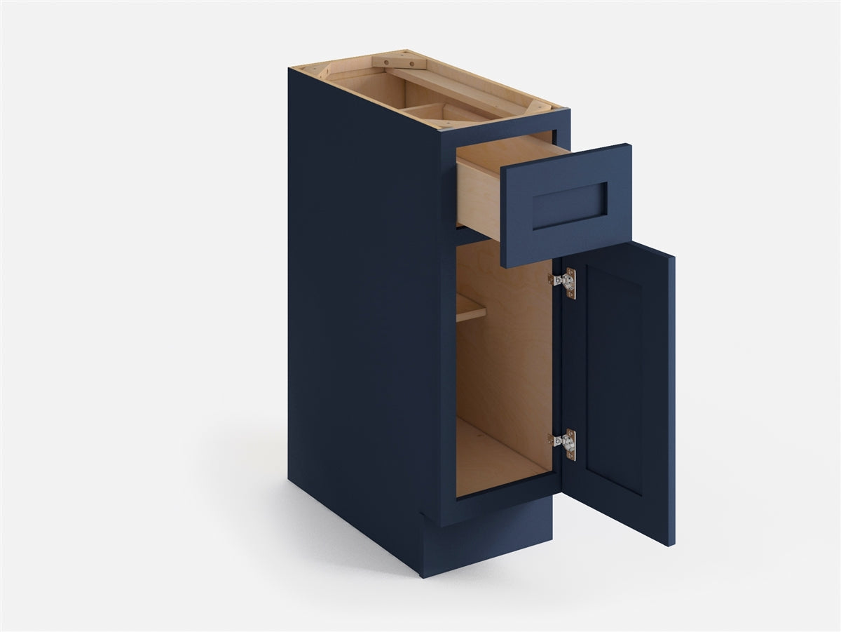 Domain Cabinets BC18-MBF-VW Valleywood 18" x 35" With 1 Door and 1 Drawer Marine Blue Wooden Base Cabinet