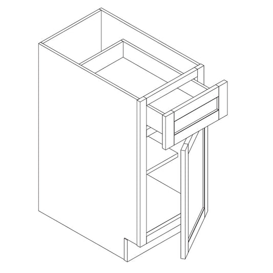 Domain Cabinets BC18-MBF-VW Valleywood 18" x 35" With 1 Door and 1 Drawer Marine Blue Wooden Base Cabinet