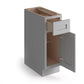 Domain Cabinets BC18-SFPG-VW Valleywood Shaker 18" x 35" With 1 Door and 1 Drawer Gray Wooden Base Cabinet