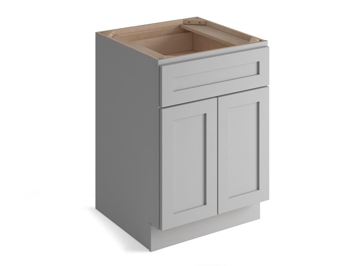 Domain Cabinets BC27-SFPG-VW Valleywood Shaker 27" x 35" With 2 Doors and 1 Drawer Gray Wooden Base Cabinet