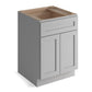 Domain Cabinets BC30-SFPG-VW Valleywood Shaker 30" x 35" With 2 Doors and 1 Drawer Gray Wooden Base Cabinet