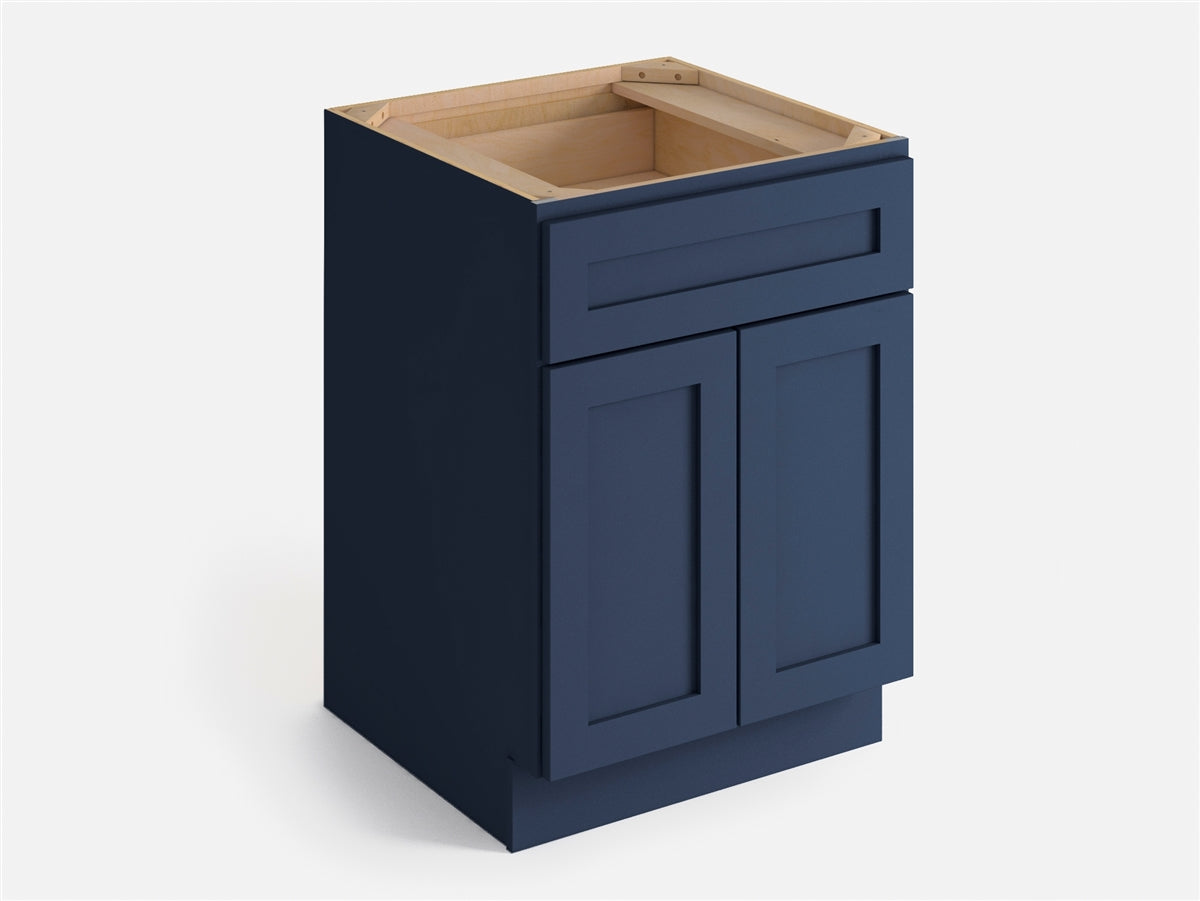 Domain Cabinets BC33-MBF-VW Valleywood 33" x 35" With 2 Doors and 1 Drawer Marine Blue Wooden Base Cabinet